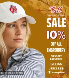 Fall Embroidery Sale!