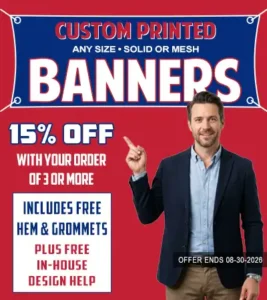 Custom Banner Printing - 15% Off!